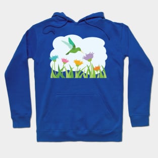 Hummingbird and Wildflowers Hoodie